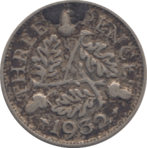 1932 THREEPENCE - Threepence - Cambridgeshire Coins