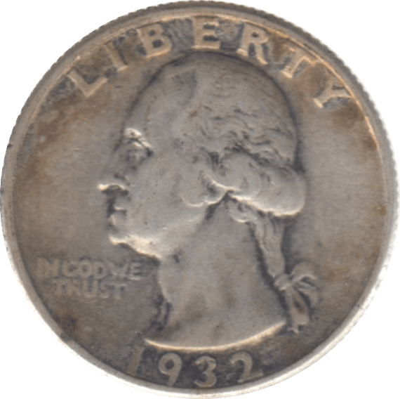 1932 USA SILVER 1/4 DOLLAR - SILVER WORLD COINS - Cambridgeshire Coins