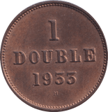 1933 1 DOUBLE GUERNSEY - WORLD COINS - Cambridgeshire Coins