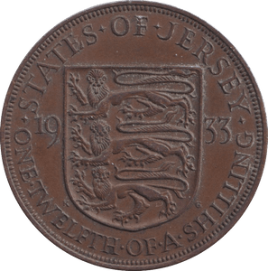 1933 1/12 SHILLING JERSEY - WORLD COINS - Cambridgeshire Coins