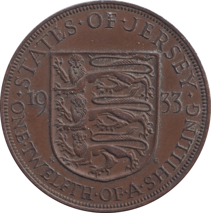1933 1/12 SHILLING JERSEY - WORLD COINS - Cambridgeshire Coins