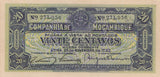 1933 20 CENTAVOS BANKNOTE MOZAMBIQUE ( REF 289 ) - World Banknotes - Cambridgeshire Coins