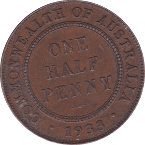 1933 AUSTRALIA HALF PENNY - Penny - Cambridgeshire Coins