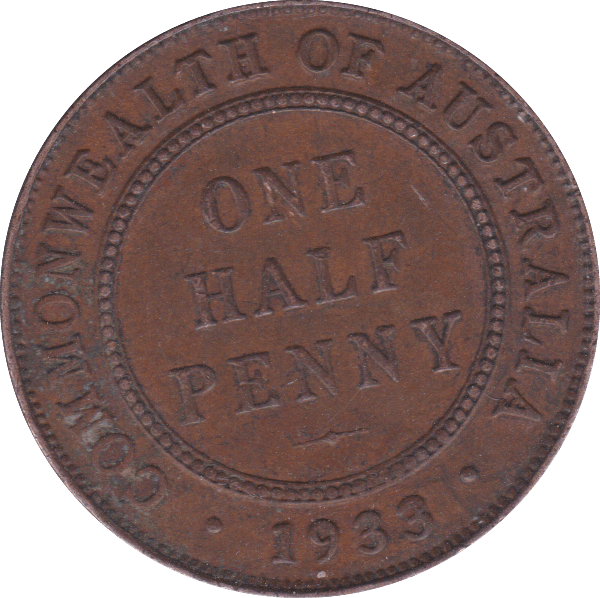 1933 AUSTRALIA HALF PENNY - Penny - Cambridgeshire Coins