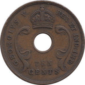 1933 EAST AFRICA 10 CENTS - WORLD COINS - Cambridgeshire Coins