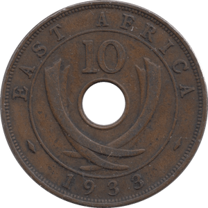 1933 EAST AFRICA 10 CENTS - WORLD COINS - Cambridgeshire Coins