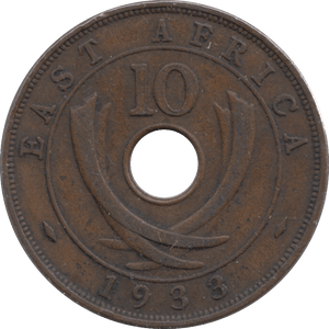1933 EAST AFRICA 10 CENTS - WORLD COINS - Cambridgeshire Coins