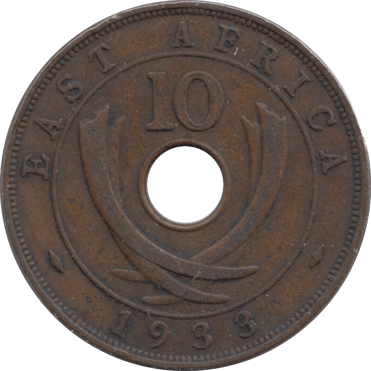 1933 EAST AFRICA 10 CENTS - WORLD COINS - Cambridgeshire Coins