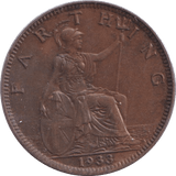 1933 FARTHING ( AUNC ) - Farthing - Cambridgeshire Coins