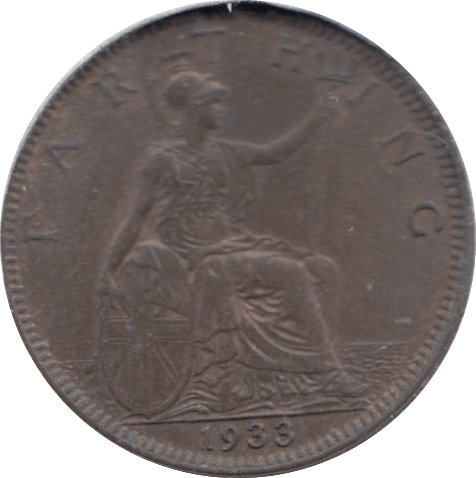 1933 FARTHING ( EF ) - Farthing - Cambridgeshire Coins