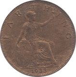 1933 FARTHING ( UNC ) 18 - Farthing - Cambridgeshire Coins
