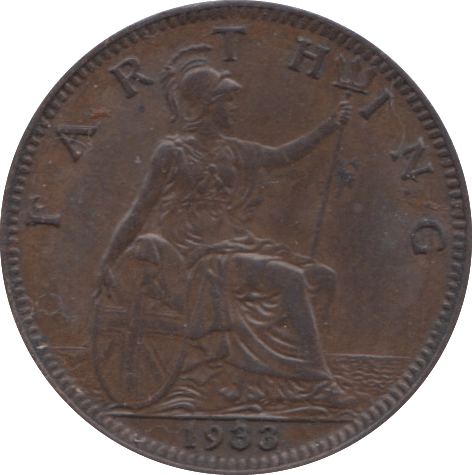 1933 FARTHING ( UNC ) 2 - Farthing - Cambridgeshire Coins