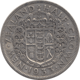 1933 HALF CROWN NEW ZEALAND SILVER - SILVER WORLD COINS - Cambridgeshire Coins