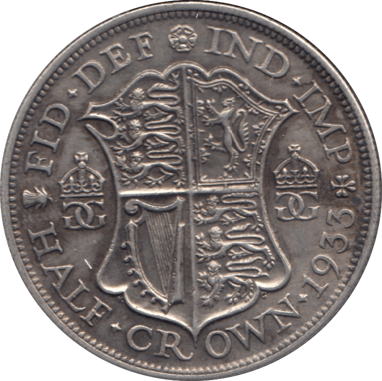 1933 HALFCROWN ( EF ) 6 - Halfcrown - Cambridgeshire Coins