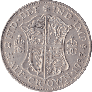 1933 HALFCROWN ( GVF ) - Halfcrown - Cambridgeshire Coins