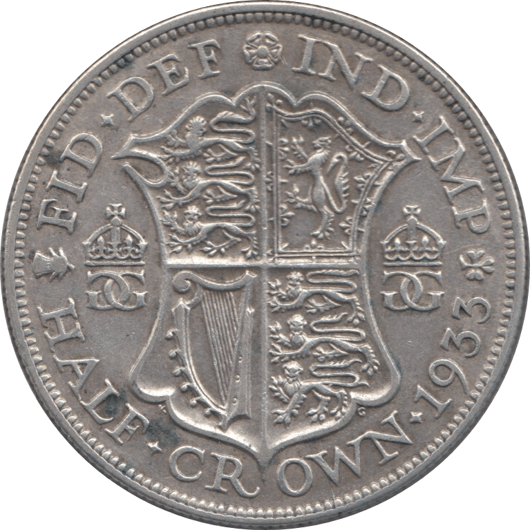 1933 HALFCROWN ( VF ) 3 - Halfcrown - Cambridgeshire Coins