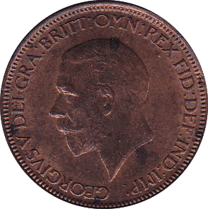 1933 HALFPENNY ( UNC ) - Halfpenny - Cambridgeshire Coins