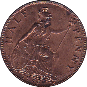 1933 HALFPENNY ( UNC ) - Halfpenny - Cambridgeshire Coins