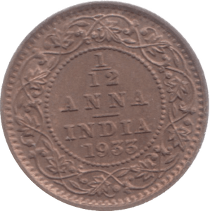1933 INDIA 1/12 ANNA 1 - WORLD COINS - Cambridgeshire Coins