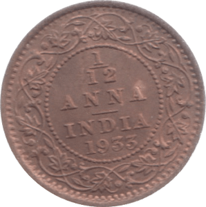 1933 INDIA 1/12 ANNA 2 - WORLD COINS - Cambridgeshire Coins