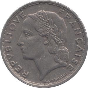 1933 NICKEL 5 FRANCS FRANCE - WORLD COINS - Cambridgeshire Coins