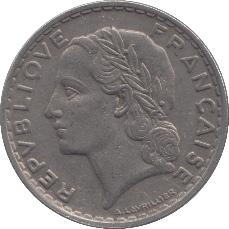 1933 NICKEL 5 FRANCS FRANCE - WORLD COINS - Cambridgeshire Coins
