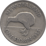 1933 ONE FLORIN NEW ZEALAND SILVER REF 2 - SILVER WORLD COINS - Cambridgeshire Coins