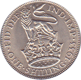 1933 SHILLING ( UNC ) - Shilling - Cambridgeshire Coins