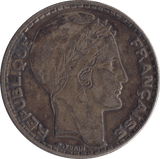 1933 SILVER 20 FRANCS FRANCE - SILVER WORLD COINS - Cambridgeshire Coins