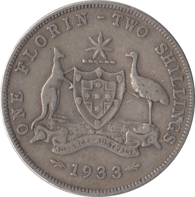 1933 SILVER FLORIN AUSTRALIA - SILVER WORLD COINS - Cambridgeshire Coins