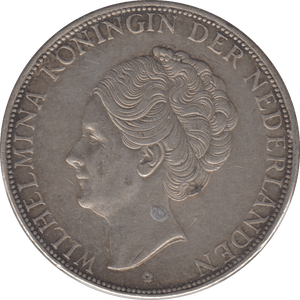 1933 SILVER NETHERLANDS 2 1/2 GUILDER - SILVER WORLD COINS - Cambridgeshire Coins