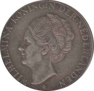 1933 SILVER NETHERLANDS 2 1/2 GUILDER - SILVER WORLD COINS - Cambridgeshire Coins