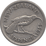 1933 SILVER SIXPENCE NEW ZEALAND - SILVER WORLD COINS - Cambridgeshire Coins