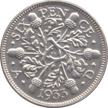 1933 SIXPENCE ( AUNC ) - Sixpence - Cambridgeshire Coins