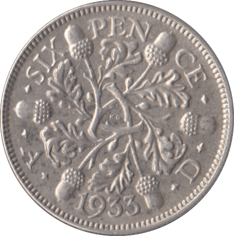 1933 SIXPENCE ( EF ) - Sixpence - Cambridgeshire Coins