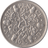 1933 SIXPENCE ( EF ) - Sixpence - Cambridgeshire Coins