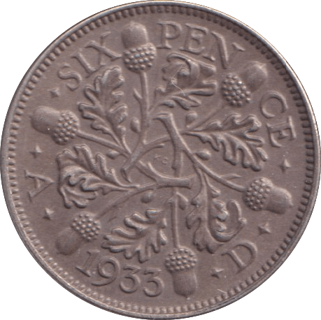 1933 SIXPENCE ( UNC ) - Sixpence - Cambridgeshire Coins