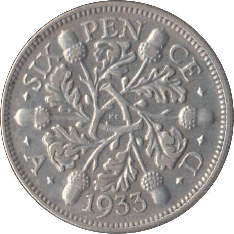 1933 SIXPENCE ( VF ) - Sixpence - Cambridgeshire Coins