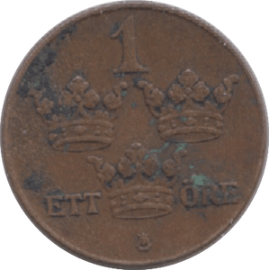 1933 SWEDEN ONE ORE - WORLD COINS - Cambridgeshire Coins