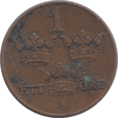 1933 SWEDEN ONE ORE - WORLD COINS - Cambridgeshire Coins