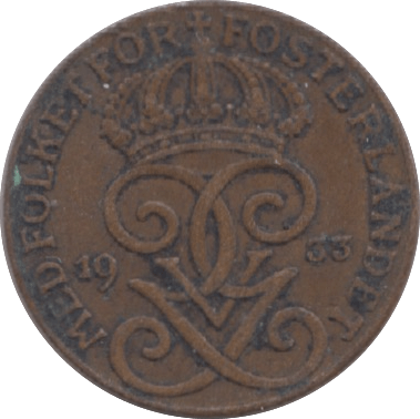 1933 SWEDEN ONE ORE - WORLD COINS - Cambridgeshire Coins