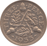 1933 THREEPENCE ( EF ) 2 - Threepence - Cambridgeshire Coins