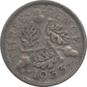 1933 THREEPENCE ( FINE ) - Threepence - Cambridgeshire Coins
