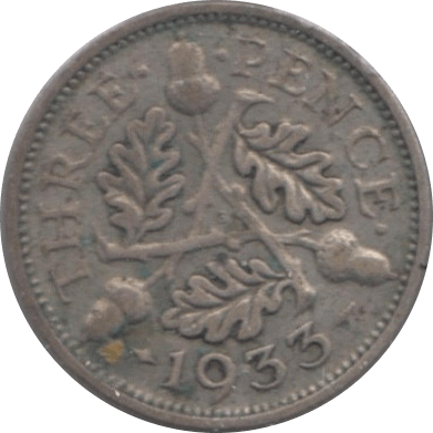 1933 THREEPENCE ( FINE ) - Threepence - Cambridgeshire Coins