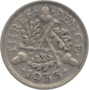 1933 THREEPENCE ( FINE ) - Threepence - Cambridgeshire Coins