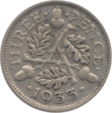 1933 THREEPENCE ( FINE ) - Threepence - Cambridgeshire Coins