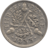 1933 THREEPENCE ( FINE ) - Threepence - Cambridgeshire Coins