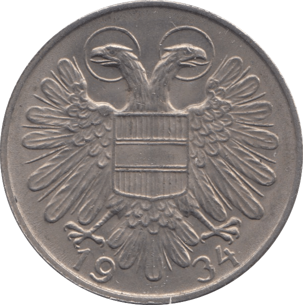 1934 1 SCHILLING AUSTRIA - WORLD COINS - Cambridgeshire Coins
