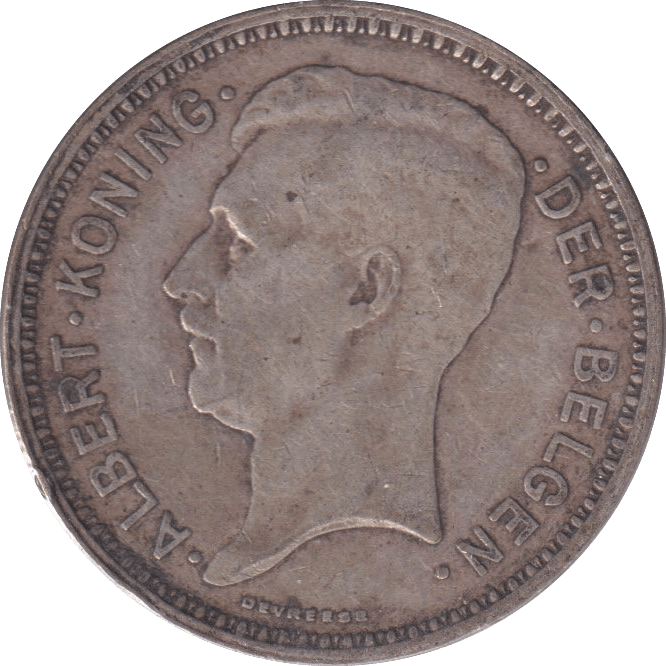 1934 20 FRANCS BELGIUM - WORLD COINS - Cambridgeshire Coins