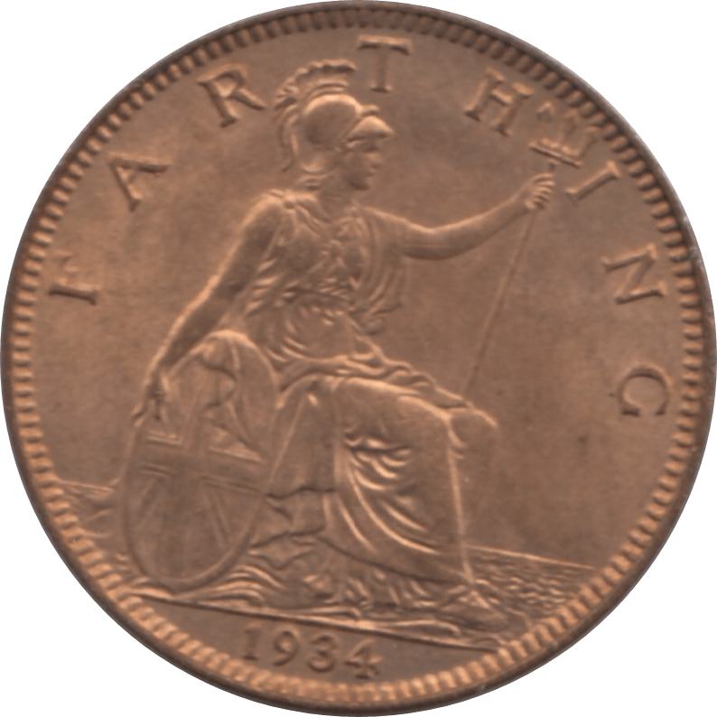 1934 FARTHING 2 ( BU ) 26 - Farthing - Cambridgeshire Coins